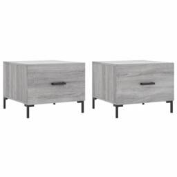 Berkfield Home Coffee Tables 2 pcs Grey Sonoma 50x50x40 cm Engineered Wood - Size: 50 x 50 x 40 cm - thumbnail 1