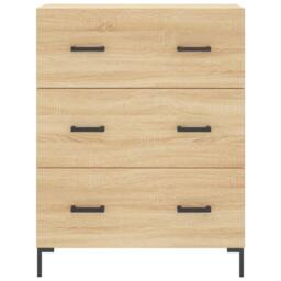 Berkfield Home Sideboard Sonoma Oak 69.5x34x90 cm Engineered Wood in Light Tan - thumbnail 5