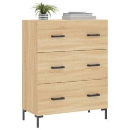 Berkfield Home Sideboard Sonoma Oak 69.5x34x90 cm Engineered Wood in Light Tan - thumbnail 3