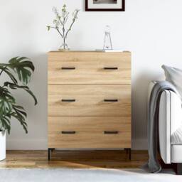 Berkfield Home Sideboard Sonoma Oak 69.5x34x90 cm Engineered Wood in Light Tan - thumbnail 2