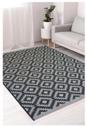 THE RUGS County Collection Genesis Indoor/Outdoor Rugs - 11179A in Dark Grey - Size: 67 cm x 200 cm - thumbnail 1