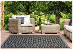 THE RUGS County Collection Genesis Indoor/Outdoor Rugs - 11179A in Dark Grey - Size: 67 cm x 200 cm - thumbnail 2