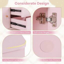 Kelvenix Multifunctional Display Cabinet in Pink - Size: 0.6m2 - thumbnail 3