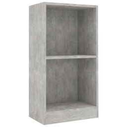 Berkfield Home Bookshelf Concrete Grey 40x24x75 cm Engineered Wood - Size: 40 x 24 x 75 cm - thumbnail 2