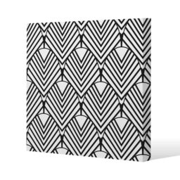 Benjamin Tate Design Black Geometric Decoration (Canvas Print) / 127 x 127 x 4cm in Natural - Size: 127 x 127 x 4 cm - thumbnail 1