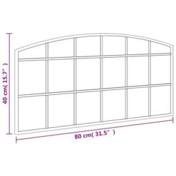 Berkfield Home Wall Mirror Black 80x40 cm Arch Iron - thumbnail 7
