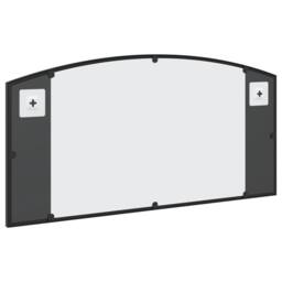 Berkfield Home Wall Mirror Black 80x40 cm Arch Iron - thumbnail 5