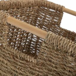 Red Hamper Seagrass Nordic Seagrass Storage Basket in Brown - Size: Medium - thumbnail 4