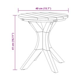 Berkfield Home Garden Side Table √ò40x41 cm Solid Wood Teak in Brown - Size: 40x41 cm - thumbnail 8