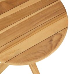 Berkfield Home Garden Side Table √ò40x41 cm Solid Wood Teak in Brown - Size: 40x41 cm - thumbnail 6