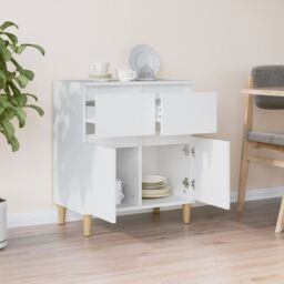 Berkfield Home Sideboard White 60x35x70 cm Engineered Wood - Size: 60 x 35 x 70 cm - thumbnail 3
