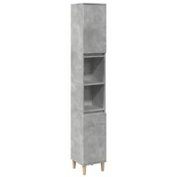 Berkfield Home Bathroom Cabinet Concrete Grey 30x30x190 cm Engineered Wood - Size: 30 x 30 x 190 cm - thumbnail 1