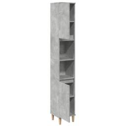 Berkfield Home Bathroom Cabinet Concrete Grey 30x30x190 cm Engineered Wood - Size: 30 x 30 x 190 cm - thumbnail 5