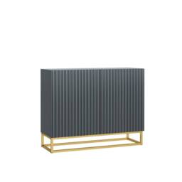 Mex Furniture LTD Sideboard Ripple 100cm - Dark Grey with Fluted Doors - thumbnail 9
