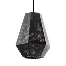 Eglo CHIAVICA Pendant Light, E27, Nickel‑Black Steel Shade & Black Cable - thumbnail 3