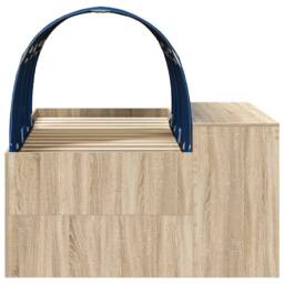 Berkfield Home Bed with Tunnel 3 pcs Artisian Oak & Blue Engineered Wood in Brown - thumbnail 7