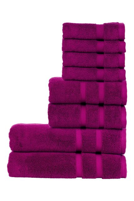 CHRISTY 'Signum' Heavyweight 100% Combed Cotton 8 Piece Towel Bundle in Plum - image 1
