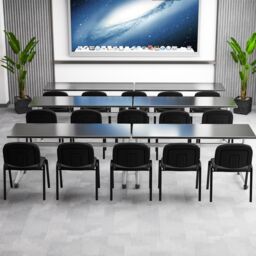 Gymax Set of 2 Waiting Room Chairs Stackable Reception Guest Chairs-Black in Black - Size: 2 Pack - thumbnail 7