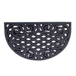 Nicoman Victorian Style Outdoor Half Moon Door Mat in Grey - Size: 45 cm x 75 cm - thumbnail 1