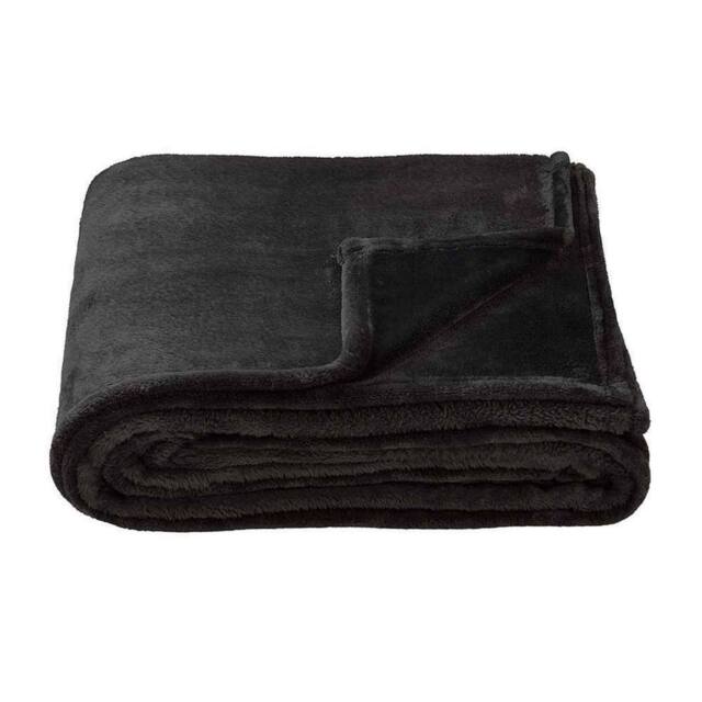 Brand Lab Fleece Plain Blanket in Black - image 1