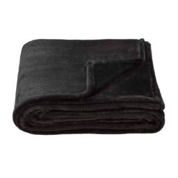Brand Lab Fleece Plain Blanket in Black - thumbnail 1
