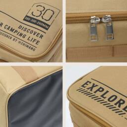 Obasyhig 30L Large-Capacity Outdoor Foldable Storage Box in Khaki - thumbnail 4