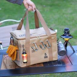Obasyhig 30L Large-Capacity Outdoor Foldable Storage Box in Khaki - thumbnail 2