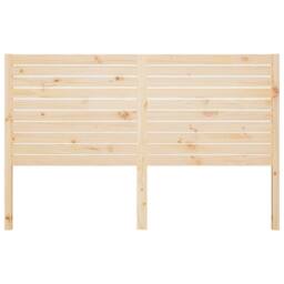 Berkfield Home Beautiful Bed Headboard 186x4x100 cm Solid Wood Pine in Light Tan - Size: 186 x 4 x 100 cm - thumbnail 1