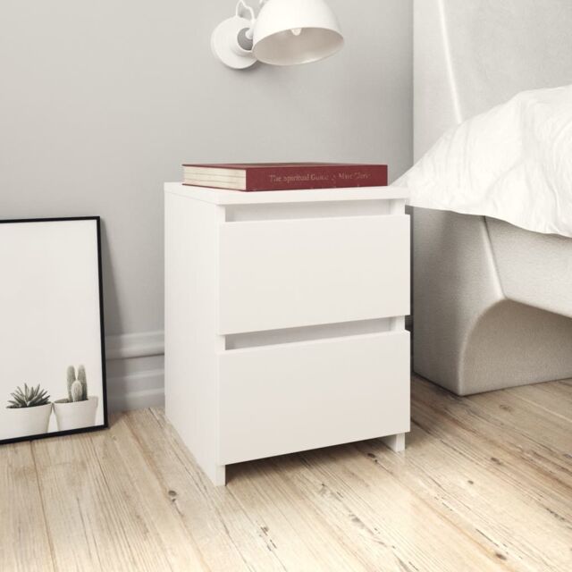 Berkfield Home Bedside Cabinets 2 pcs White 30x30x40 cm Engineered Wood - Size: 30 x 30 x 40 cm - image 1