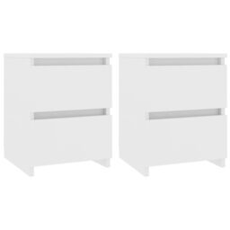 Berkfield Home Bedside Cabinets 2 pcs White 30x30x40 cm Engineered Wood - Size: 30 x 30 x 40 cm - thumbnail 2