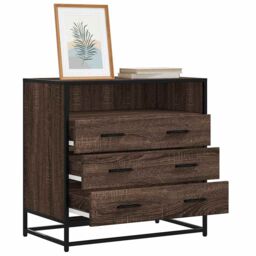 Berkfield Home Drawer Cabinet Brown Oak 70x41x70 cm Engineered Wood - Size: 70 x 41 x 70 cm - thumbnail 1