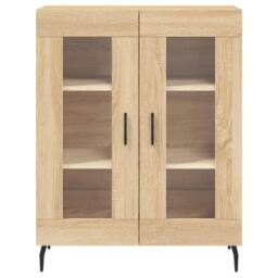 Berkfield Home Highboard Sonoma Oak 69.5x34x180 cm Engineered Wood in Light Tan - thumbnail 8