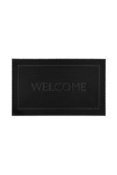 JVL Alvaro Welcome Scraper Rubber Pin Doormat 45x75cm in Black - Size: 45 cm x 75 cm - thumbnail 1