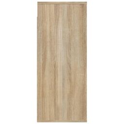 Berkfield Home Wall Cabinet Sonoma Oak 80x33x80 cm Engineered Wood in Beige - Size: 80 x 33 x 80 cm - thumbnail 4