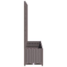 Berkfield Home Garden Planter with Trellis Brown 120x40x136 cm PP - Size: 120 x 40 x 136 cm - thumbnail 5