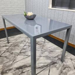 KOSY KOALA Dining Table Grey Glass Kitchen Place for 4 Seats, Dining Table Only - thumbnail 1