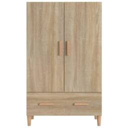 Berkfield Home Highboard Sonoma Oak 70x31x115 cm Engineered Wood in Light Beige - Size: 70 x 31 x 115 cm - thumbnail 1