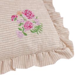 Wylder Martha Embroidered Ruffle Cushion in Pink - Size: 50 cm x 50 cm - thumbnail 5