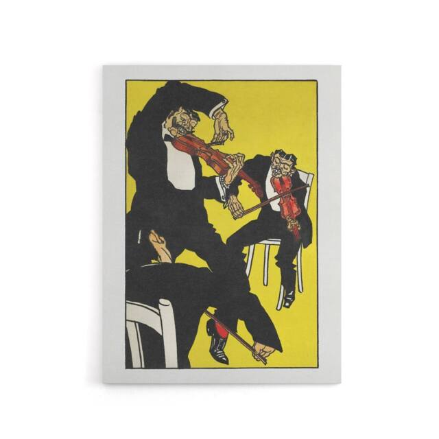 "Artery8 Musicians Between 3 & 4 in the Morning Jung Canvas Wall Art Print in Yellow - Size: W12"" x H16""" - image 1