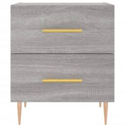 Berkfield Home Modern Bedside Cabinets 2 pcs Grey Sonoma 40x35x47.5 cm Engineere - thumbnail 6