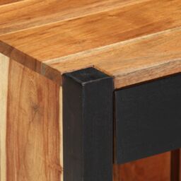Berkfield Home Bedside Cabinet 40x35x50 cm Solid Wood Acacia in Brown - Size: 40 x 35 x 50 cm - thumbnail 8