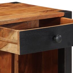 Berkfield Home Bedside Cabinet 40x35x50 cm Solid Wood Acacia in Brown - Size: 40 x 35 x 50 cm - thumbnail 9