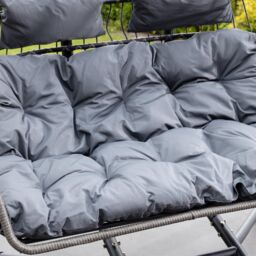 Artemis Home Haversham Swinging Double Garden Seat in Light Grey - thumbnail 4
