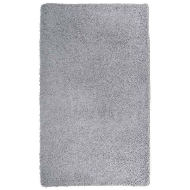 Berkfield Home Shaggy Rug High Pile NAVARRA Light Grey 80x150 cm Polyester - Size: Medium - image 1
