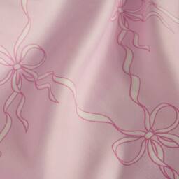 OHS Bow Lattice Microfibre Reversible Duvet Cover Set with Pillowcase in Pink - Size: Single - thumbnail 5