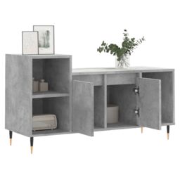 Berkfield Home TV Cabinet Concrete Grey 100x35x55 cm Engineered Wood - Size: 100 x 35 x 55 cm - thumbnail 4