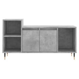 Berkfield Home TV Cabinet Concrete Grey 100x35x55 cm Engineered Wood - Size: 100 x 35 x 55 cm - thumbnail 5