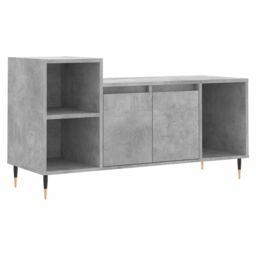 Berkfield Home TV Cabinet Concrete Grey 100x35x55 cm Engineered Wood - Size: 100 x 35 x 55 cm - thumbnail 2