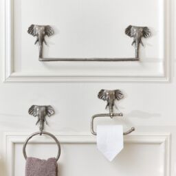 Melody Maison Metallic Silver Elephant Toilet Roll Holder 18cm X 19cm - Size: 18 cm X 19 cm - thumbnail 6