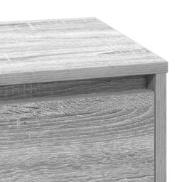 Berkfield Home Bedside Cabinet with LED Grey Sonoma 71x34, 5x75 cm Engineered Wood - thumbnail 8